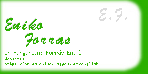 eniko forras business card