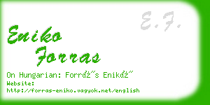 eniko forras business card